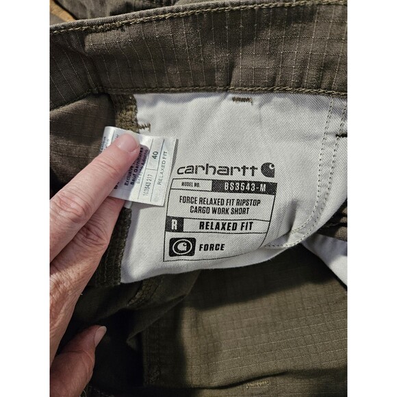 Carhartt Cargo Shorts Mens 40 Gray Force Ripstop Relaxed Fit Work Casual (A233) - Picture 5 of 10